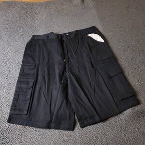 Boulder Creek Trading Cargo Shorts Big Tall Mens Size 42 Black Chino Khaki Cotto